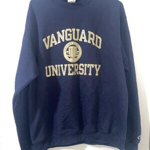 Champion Navy Crewneck Vanguard University Men's Pullover